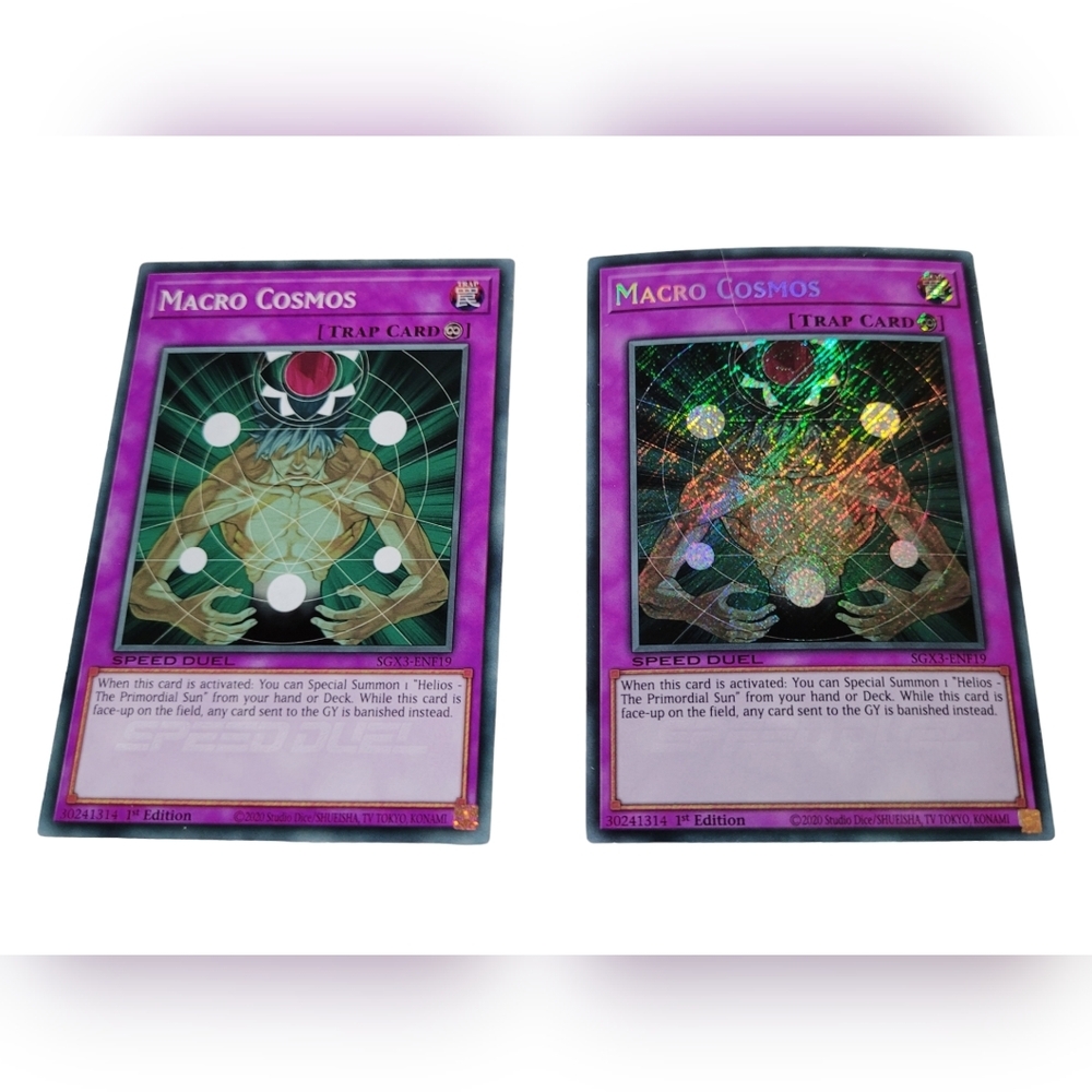 NEW YU-GI-OH CARD LOT OF 2 ~ MACRO COSMO FOIL TRAP CARD